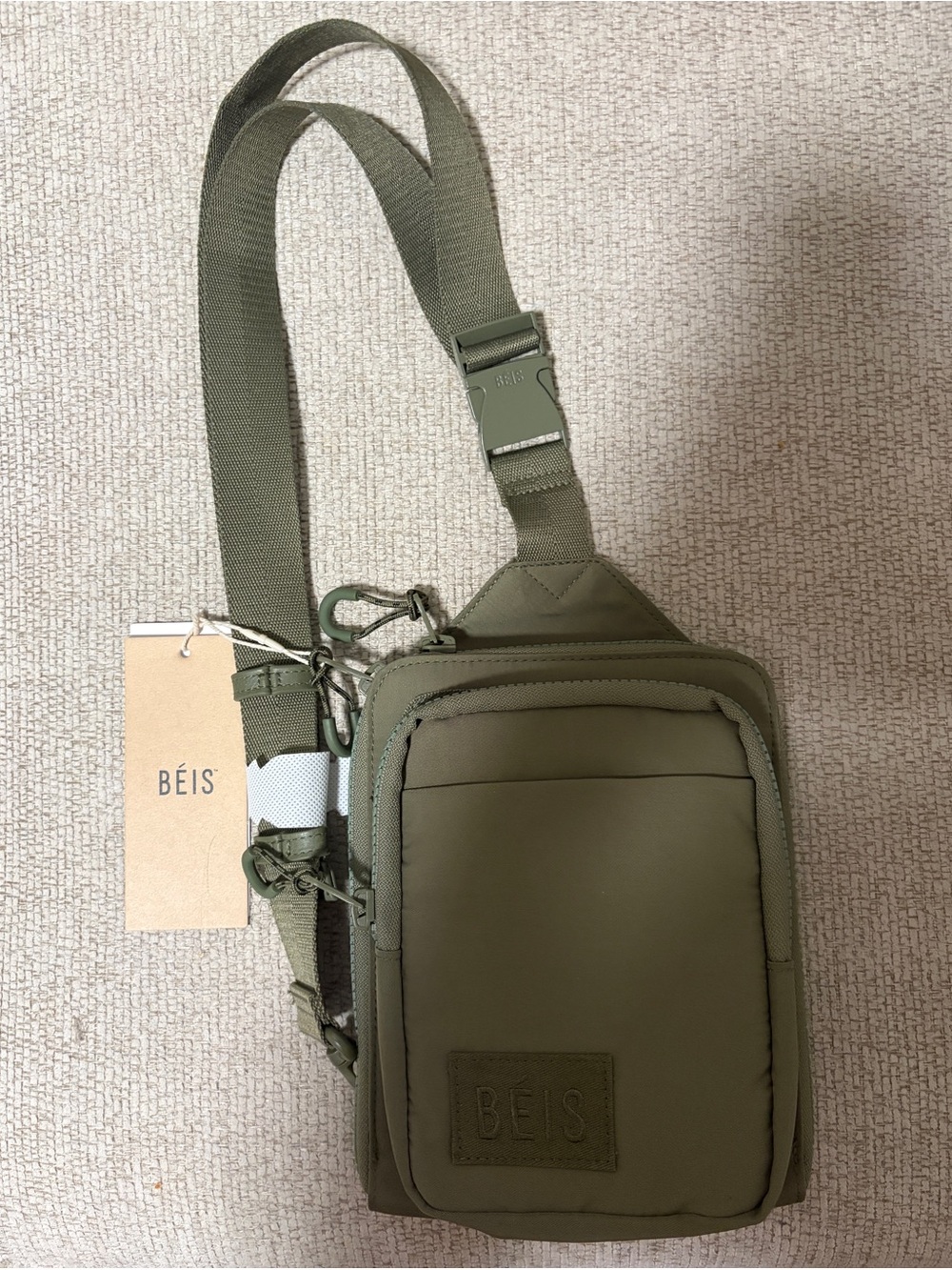 Beis Olive Green Crossbody Sling Bag